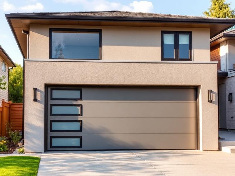 Modern aluminum garage door installation on contemporary home showcasing quality investment